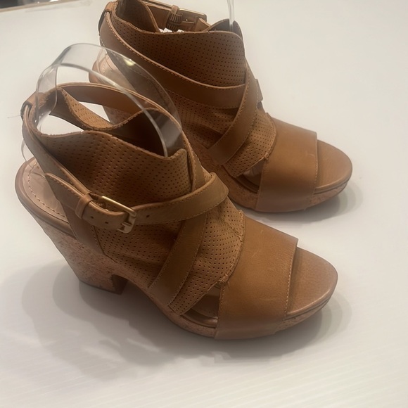Naya Corda Maple Leather Sandal platform heel size 6 - Picture 8 of 9